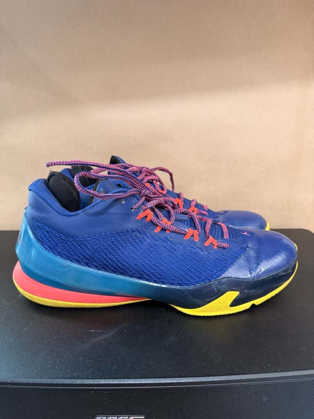 Jordan CP3.VIII Basketball Shoes Deep Royal Blue, Yellow, Infrared 23 Size 11.5